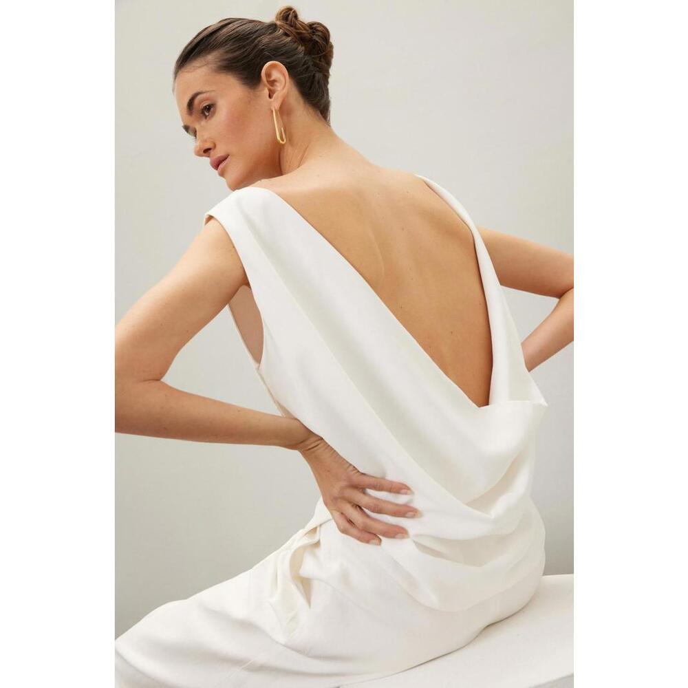 Nina Ricci Cady Drapped Open-Back Vest Size 36 (missing buttons) - Picture 1 of 7
